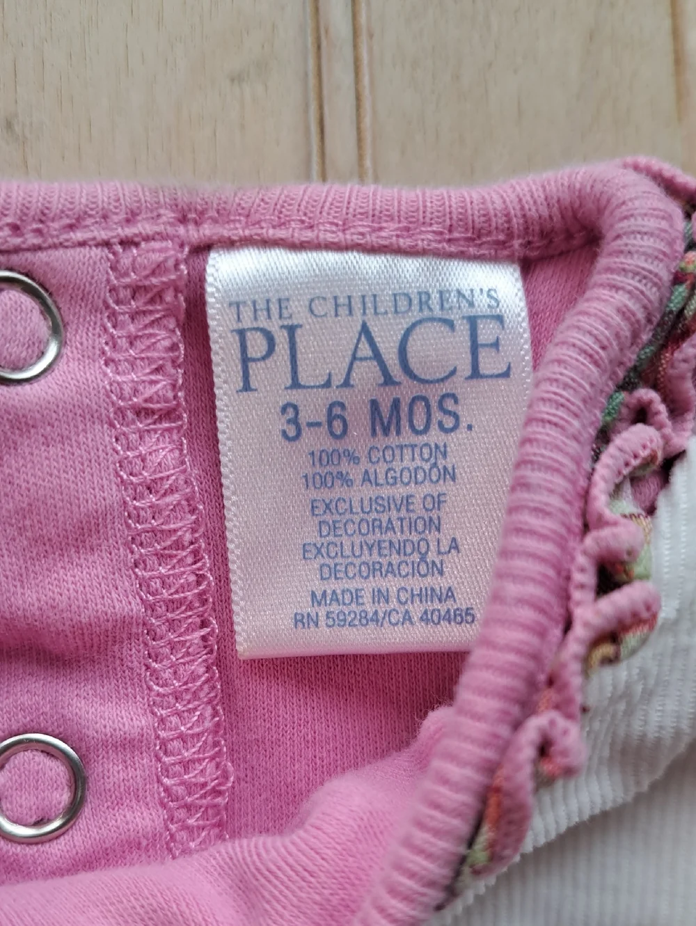 The Children's Place Corduroy Embroidered Ruffle Dress Top Set Shabby Chic